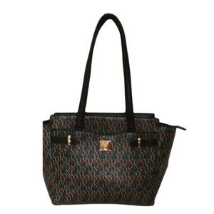 JONES NEW YORK BLACK SIGNATURE SHOULDER HANDBAG